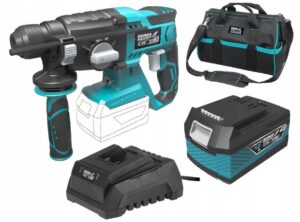 DEDRA SAS młotowiertarka, akumulator 4.0Ah -zestaw