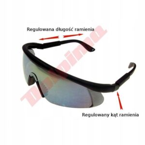 OKULARY OCHRONNE BHP NIEBIESKIE PRZECIWODPRYSKOWE
