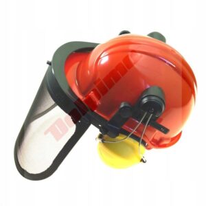 HEŁM KASK OCHRONNY PILARZ NAUSZNIKI OSŁONA TWARZY