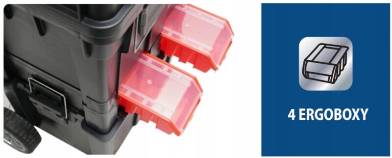 Warsztat na kółkach z 4 ergoboxami DEDRA